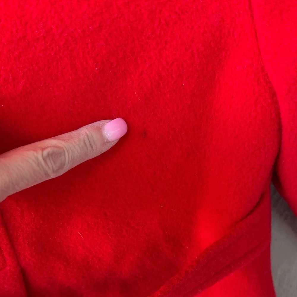 Vintage Classic Red Kids Peacoat 3 to 4 T size tag is worn out